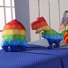 Kit Colcha Solteiro 6 Peças Pop It Azul Dupla Face Com Almofa