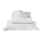 Kit Colcha Solteiro Boutis Tingida Branco Santista