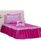 Kit Colcha Solteiro Infantil Magica Rosa 03 Peças [f101]