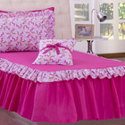 Kit Colcha Solteiro Infantil Magica Rosa 03 Peças [f101]