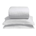 Kit Colcha Solteiro Liso Bouti Cobre Leito 2 Peças Cor:branco