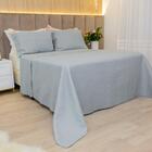 Kit Colcha Solteiro Liso Bouti Cobre Leito 2 Peças Cor:verde