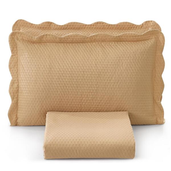 Kit Colcha Solteiro Liso Bouti Cobre Leito 2 Peças Palha