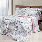 Kit Colcha Solteiro Passarinho 200 Fios 100% Algodão 2 Peças