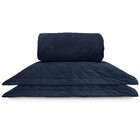 Kit Colcha Velvet Casal 2,20m X 2,40m - Marinho