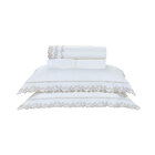 Kit Colcha Yara 200 Fios 100% Algodão King Size Palha + Jogo