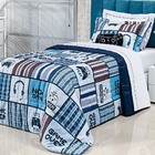 Kit Colcha Youth Solteiro Infantil Acolchoada 200 Fios C/ Alm