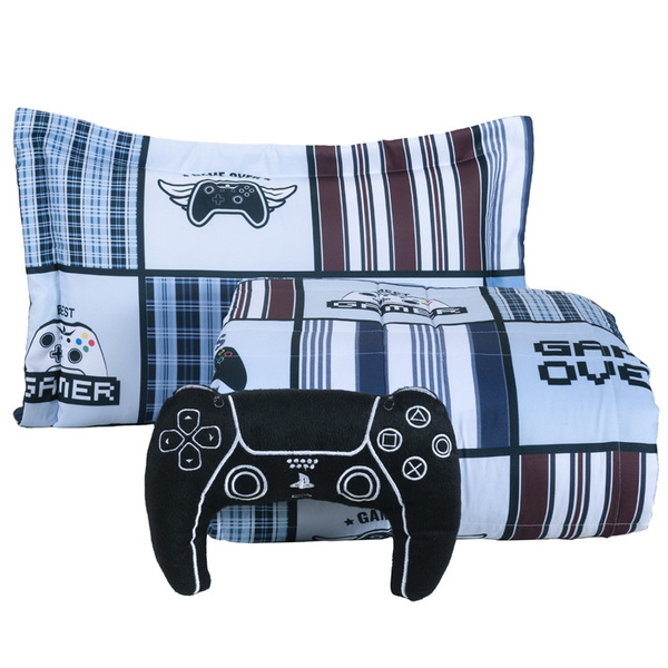 Kit Colcha Youth Solteiro Infantil Acolchoada 200 Fios C/ Alm