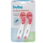 Kit Colher De Treinamento Bebê Curvada Termossensível Buba -