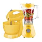 Kit Colors Amarelo Cadence Liquidificador E Batedeira 110v