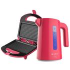 Kit Colors Rosa Doce Chaleira E Sanduicheira Cadence 127v