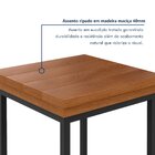 Kit Com 02 Bancos Madeira Maciça 40x40cm Capri Preto/marrom