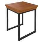 Kit Com 02 Bancos Madeira Maciça 40x40cm Capri Preto/marrom