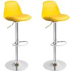 Kit Com 02 Banquetas Alta Giratória Estofada Eames Ls-134