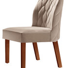 Kit Com 02 Cadeiras 100% Mdf Delta Prêmio/suede Creme