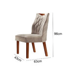 Kit Com 02 Cadeiras 100% Mdf Delta Prêmio/suede Creme