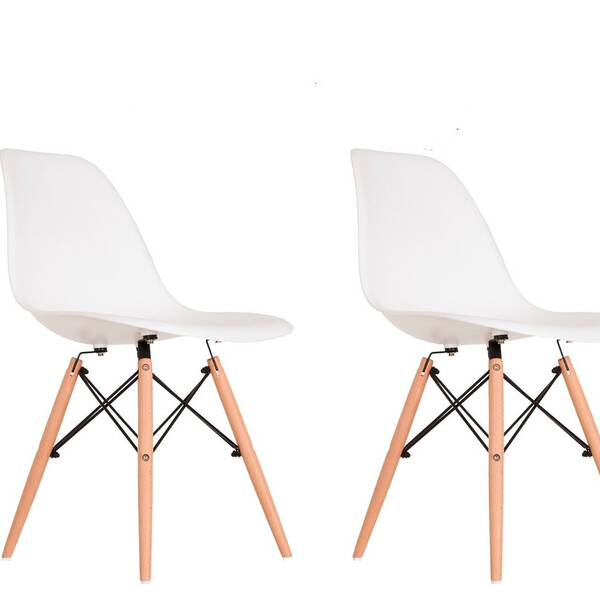 Kit Com 02 Cadeiras Charles Eames Eiffel P/ Sala De Espera