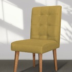 Kit Com 02 Cadeiras De Jantar Luna Suede Amarelo - Meu Lar De