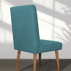 Kit Com 02 Cadeiras De Jantar Luna Suede Azul Turquesa - Meu