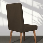 Kit Com 02 Cadeiras De Jantar Luna Suede Marrom - Meu Lar Dec
