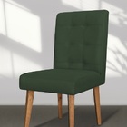 Kit Com 02 Cadeiras De Jantar Luna Suede Verde - Meu Lar Deco