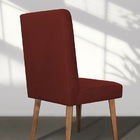 Kit Com 02 Cadeiras De Jantar Luna Suede Vinho - Meu Lar Deco