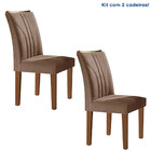 Kit Com 02 Cadeiras Em Mdf Laguna Chocolate/suede Animale Mar