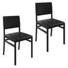 Kit Com 02 Cadeiras Para Sala De Jantar Madri Preto