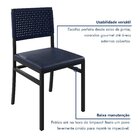 Kit Com 02 Cadeiras Para Sala De Jantar Madri Preto/azul