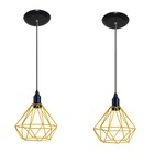 Kit Com 02 Luminarias Pendente Aramado Modelo Diamante - Amar