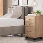 Kit Com 02 Mesa De Cabeceira Presence 9070 Nogal Touch Demobi