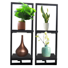 Kit Com 02 Prateleiras De Parede Industrial Em Metalon E Mdf