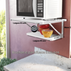 Kit Com 02 Prateleiras E Suportes Em Aço Kit 2 Z - Branco