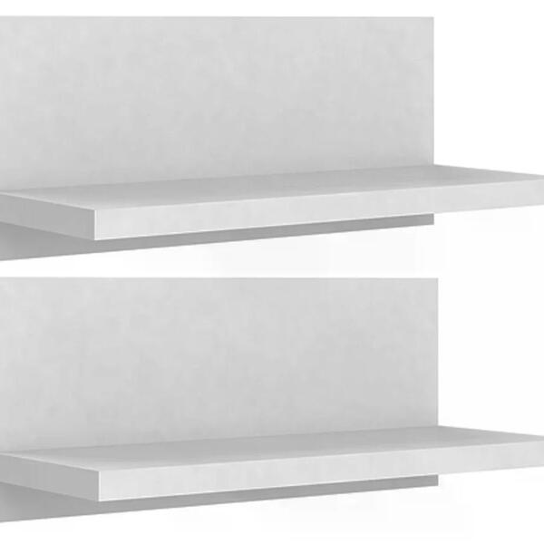 Kit Com 02 Prateleiras Simples 54cm Em Mdf Pr001 Completa Móv
