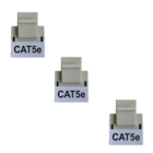 Kit Com 03 -conector Fêmea Rj45 Keystone Cat5e Branco