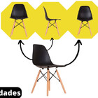 Kit Com 04 Cadeiras Charles Eames Eiffel Para Sala De Jantar