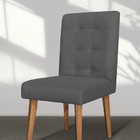 Kit Com 04 Cadeiras De Jantar Luna Suede Grafite - Meu Lar De