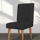 Kit Com 04 Cadeiras De Jantar Luna Suede Preto - Meu Lar Deco