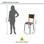 Kit Com 04 Cadeiras Mariana 100cm X 48cm X 39cm Prata /carval