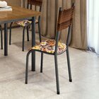 Kit Com 04 Cadeiras Mariana 100cm X 48cm X 39cm Prata /carval