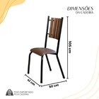 Kit Com 06 Cadeiras 105x50cm Goiânia Chocolate / Preto Fosco