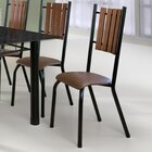 Kit Com 06 Cadeiras 105x50cm Goiânia Chocolate / Preto Fosco