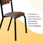 Kit Com 06 Cadeiras 105x50cm Goiânia Chocolate / Preto Fosco