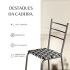 Kit Com 06 Cadeiras 105x50cm Maceió Mosaico Branco E Preto /