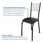 Kit Com 06 Cadeiras Bella 90cm X 48cm X 37cm Preto