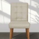 Kit Com 06 Cadeiras De Jantar Luna Suede Bege - Meu Lar Decor