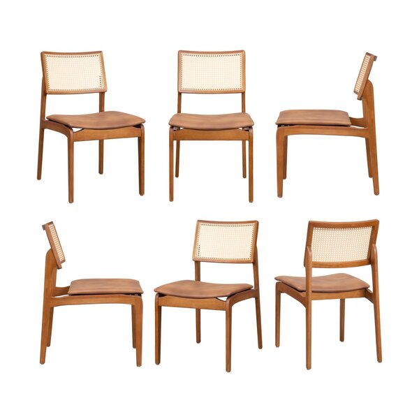 Kit Com 06 Cadeiras Madeira Maciça Estela Cabecasa Madeiraori