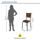 Kit Com 06 Cadeiras Mariana 100cm X 48cm X 39cm Prata/marrom