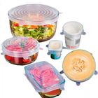 Kit Com 06 Tampas De Silicone Veda Tudo Reutilizável Alta Qua