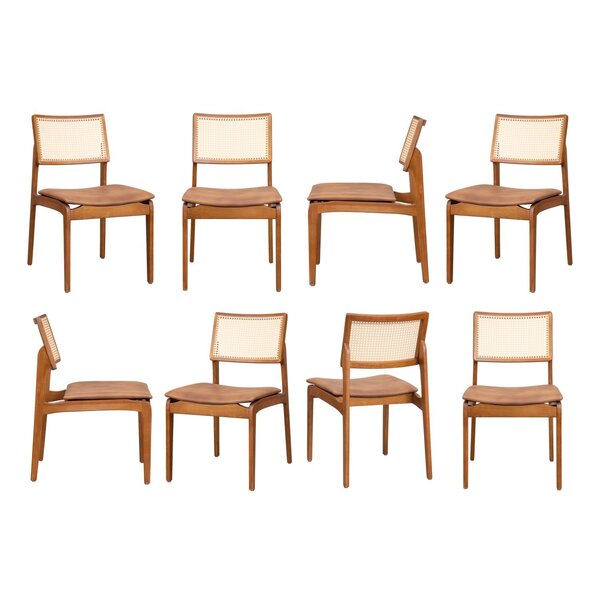 Kit Com 08 Cadeiras Madeira Maciça Estela Cabecasa Madeiraori